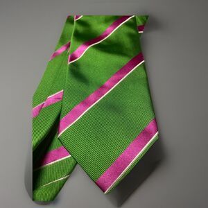 Tino Cosma Necktie Repp Green Purple Silk Luxury Edition Made in Italy